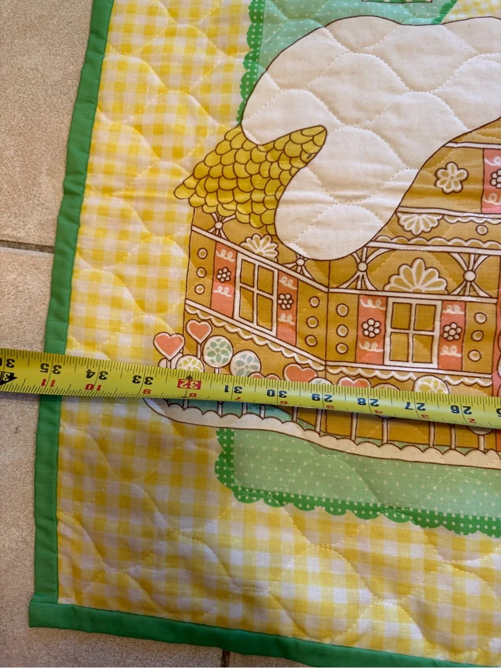 Vintage Thats Our Baby Farm Trees Sheep Sun Baby Blanket Quilt
